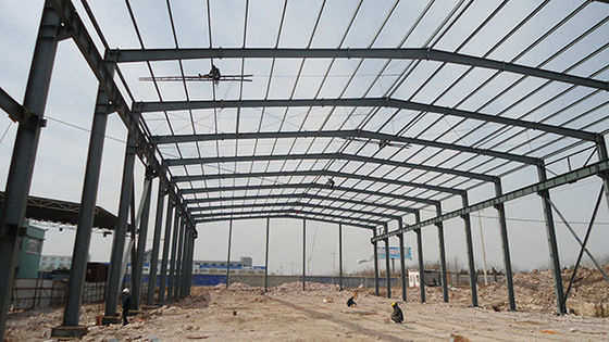 Kerangka baja tahan lama Bangunan industri prafabrik Balok kolom