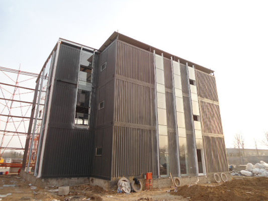 Gedung Pergudangan Tinggi Bangunan Komersial Baja Prefab Rintisan Galvanis
