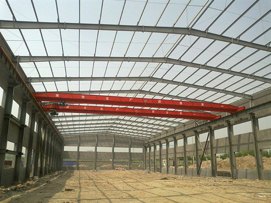100x30 Struktur Baja Gudang Hot Dip Galvanized permukaan dicat