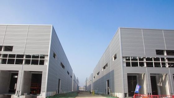 Disesuaikan Galvanized H Bagian Besar Span Struktur Baja Gudang